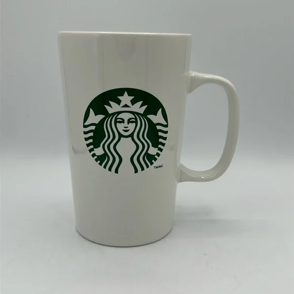 Starbucks | Dining | Starbucks 24 White 16ounce Tall Coffee Mug With Green  Logo | Poshmark
